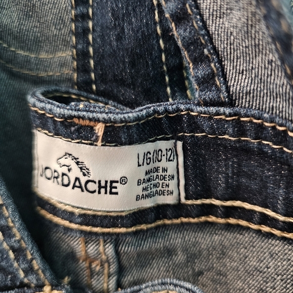 Kids Denim Overalls with Rainbow Sequin Pockets - Picture 8 of 8